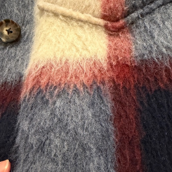 MARINE LAYER Cozy Plaid Shacket Jacket - Blue & Cream - Picture 5 of 7